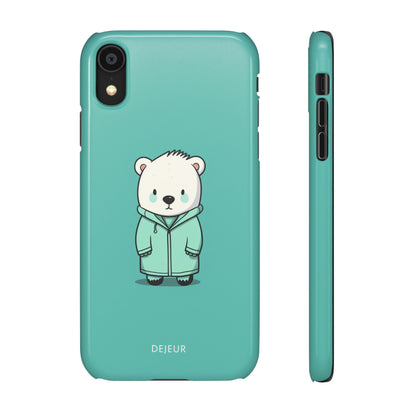 Aqua Coat Bear - iPhone Snap Case