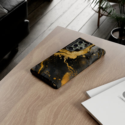 Gold & Black Marble - Samsung Galaxy Tough Case