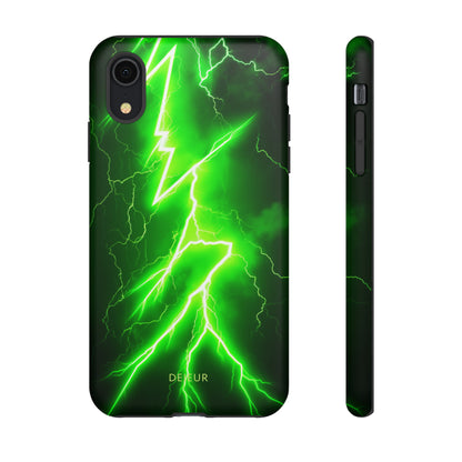 Neon Green Lightning - iPhone Tough Case