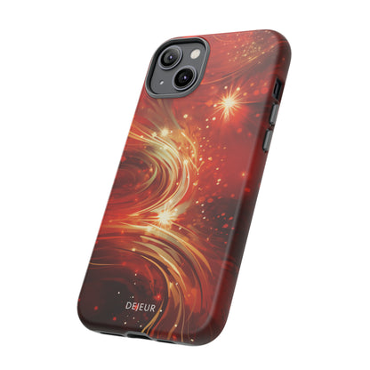 Festive Ruby Swirls  - iPhone Tough Case