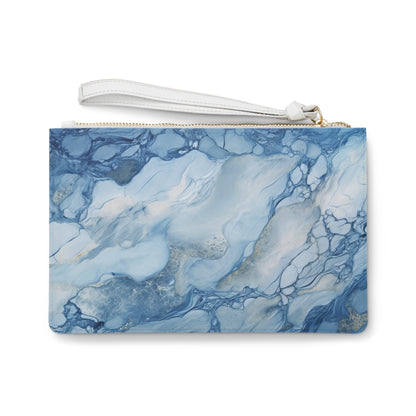Sky Blue Marble - Clutch Bag