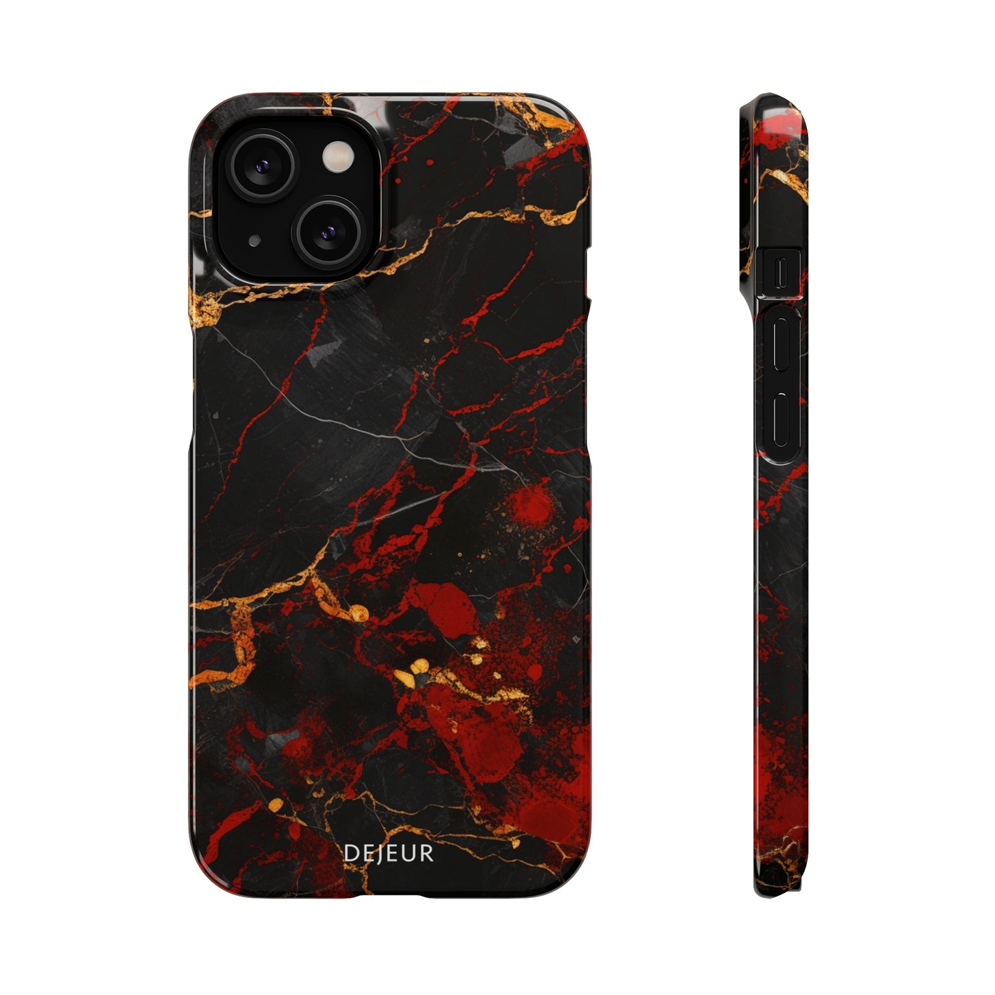 Dark Crimson Marble - iPhone Snap Case