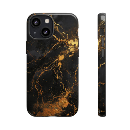 Dark Gold Amber Marble - iPhone Tough Case