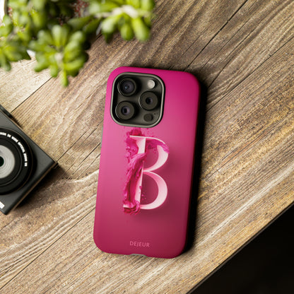 B Hot Pink Splash - iPhone Tough Case