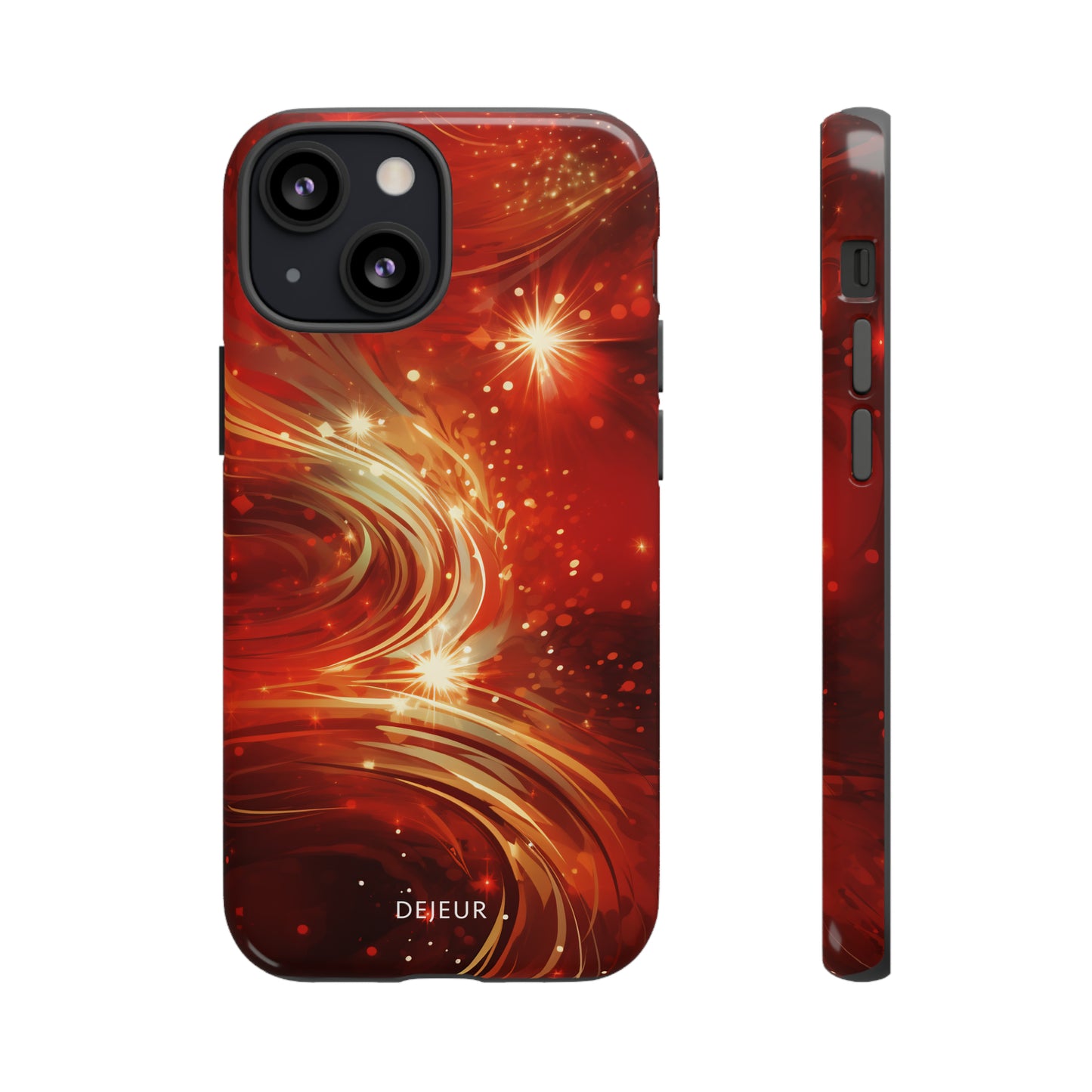 Festive Ruby Swirls  - iPhone Tough Case