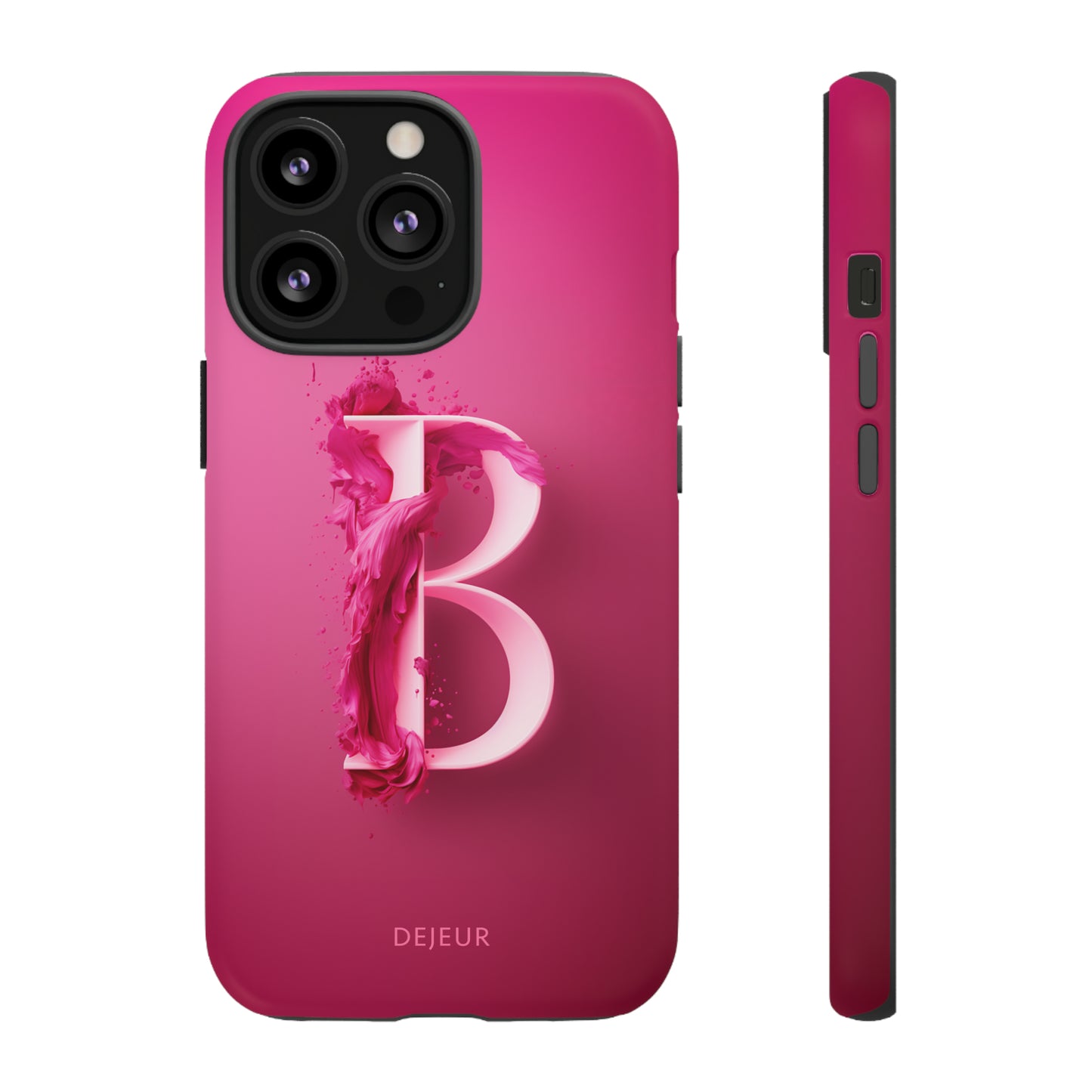 B Hot Pink Splash - iPhone Tough Case