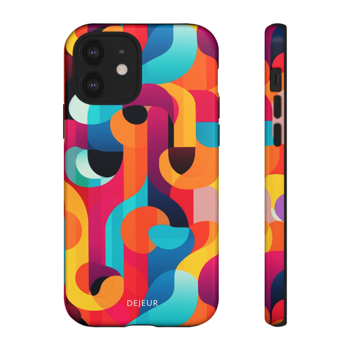 Curved Abstract Shapes - iPhone Tough Case