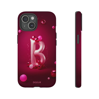 B Pink Party Balloons - iPhone Tough Case