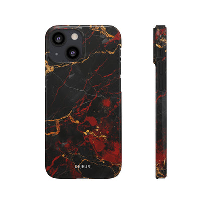 Dark Crimson Marble - iPhone Snap Case