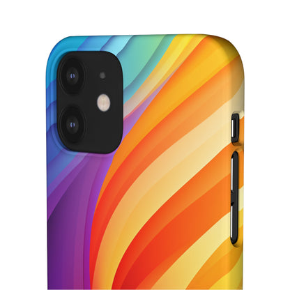 Rainbow Waves - iPhone Snap Case