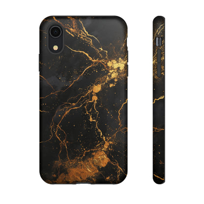 Dark Gold Amber Marble - iPhone Tough Case