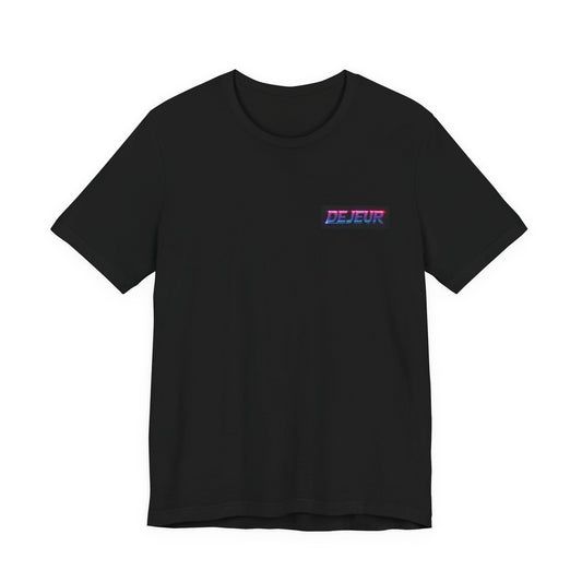 Dejeur Digital Neon Synthwave Logo - T-Shirt