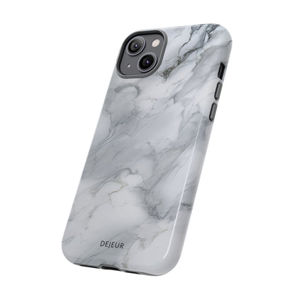 Platinum Silver Marble - iPhone Tough Case