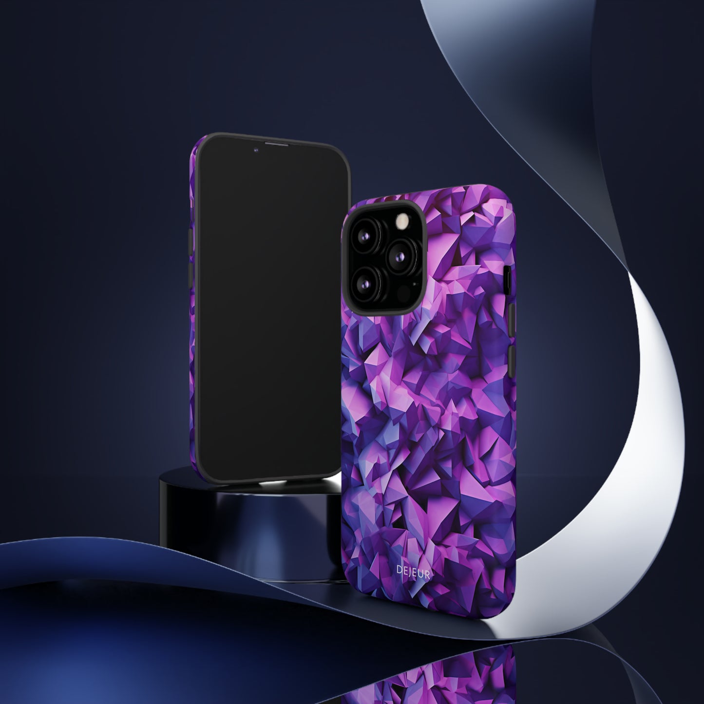 3D Purple Pattern - iPhone Tough Case