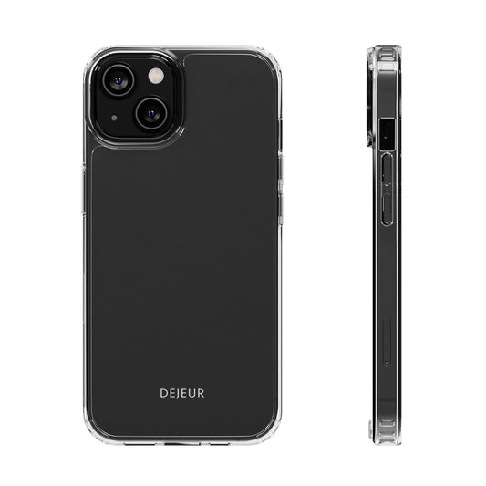 Dejeur Clear iPhone Case - White Text