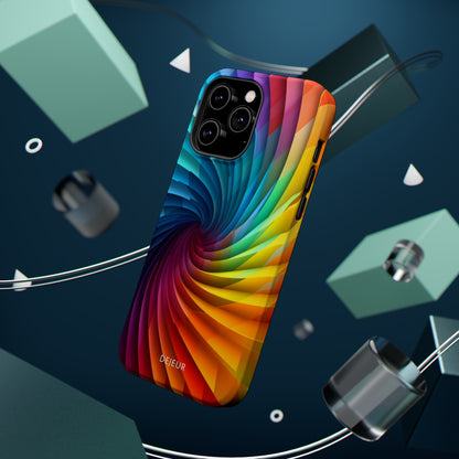 Rainbow Spiral - iPhone MagSafe Tough Case