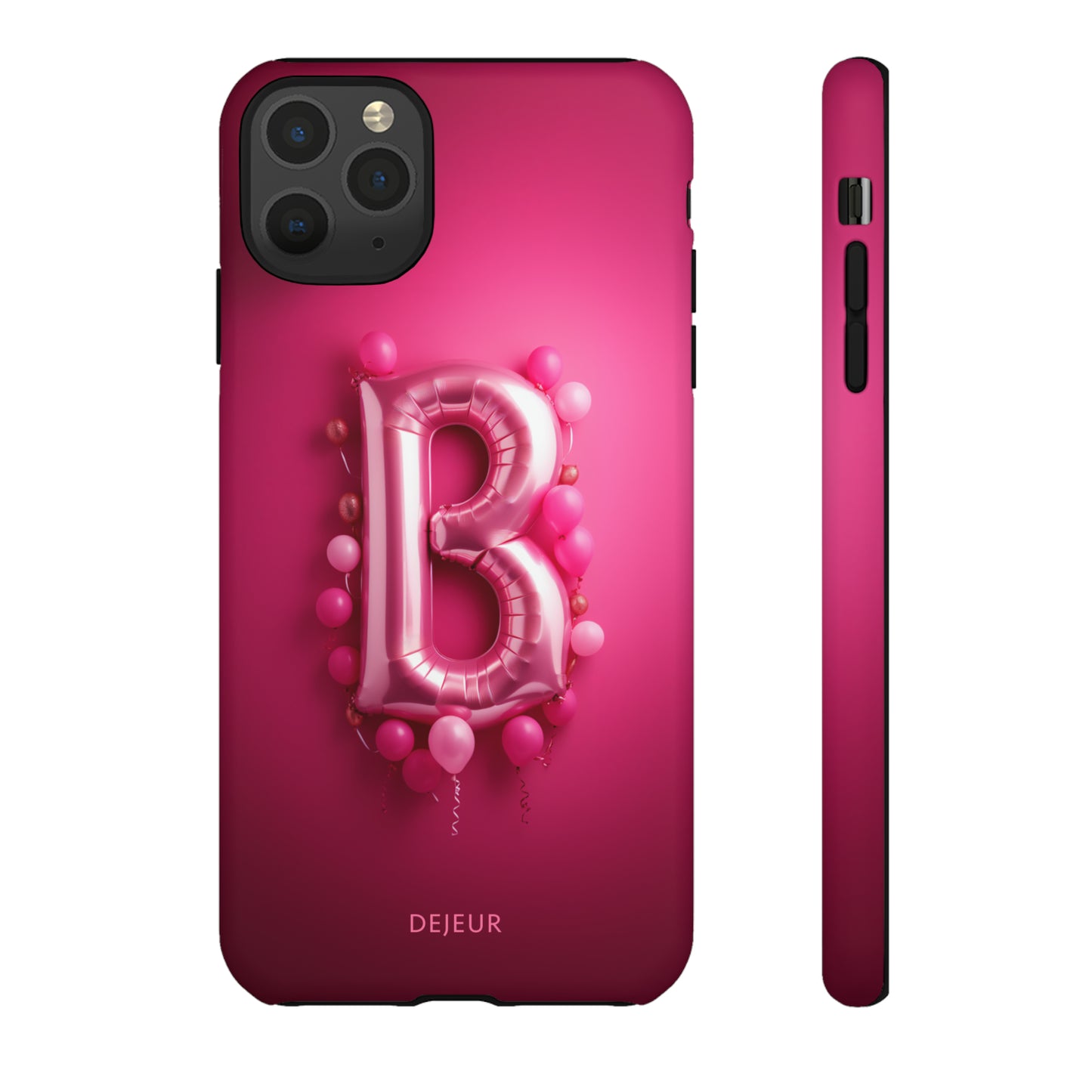 B Magenta Pink Balloons - iPhone Tough Case