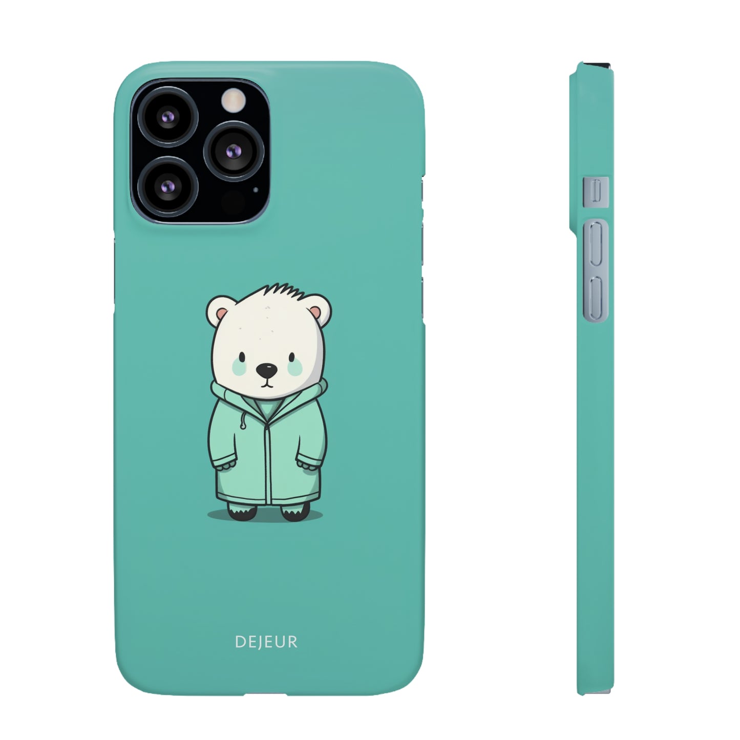 Aqua Coat Bear - iPhone Snap Case