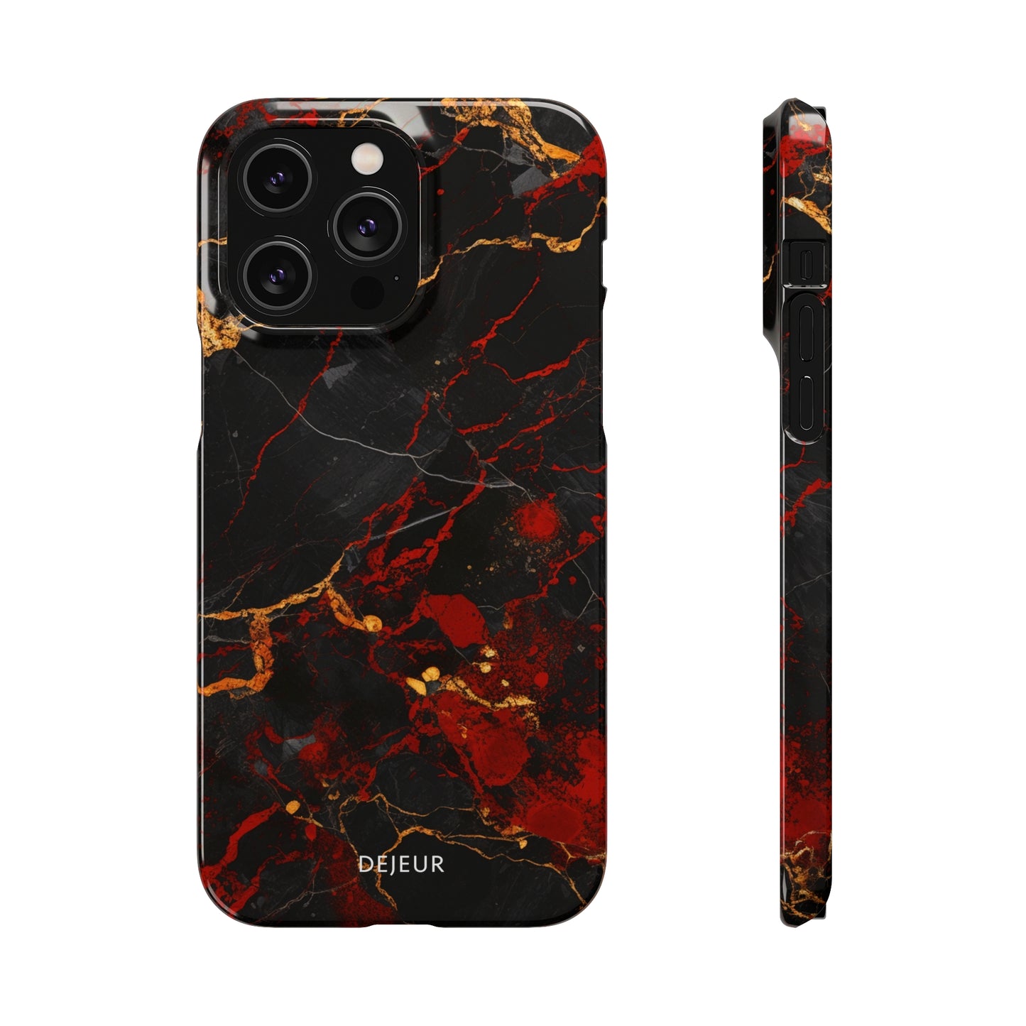 Dark Crimson Marble - iPhone Snap Case