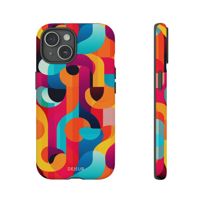 Curved Abstract Shapes - iPhone Tough Case