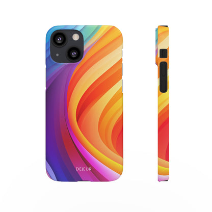 Rainbow Waves - iPhone Snap Case