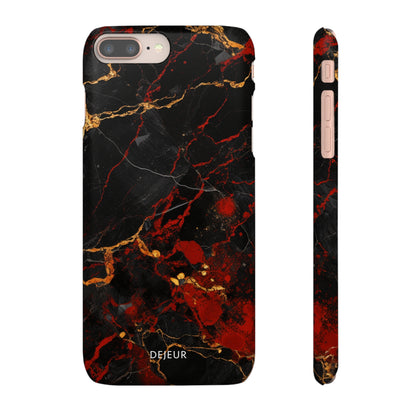 Dark Crimson Marble - iPhone Snap Case