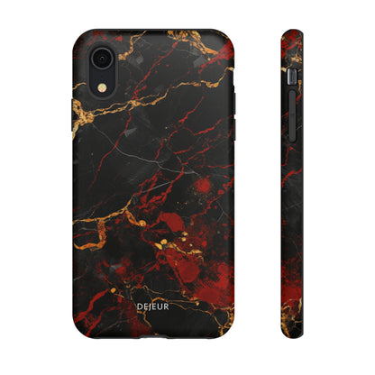 Dark Crimson Marble - iPhone Tough Case