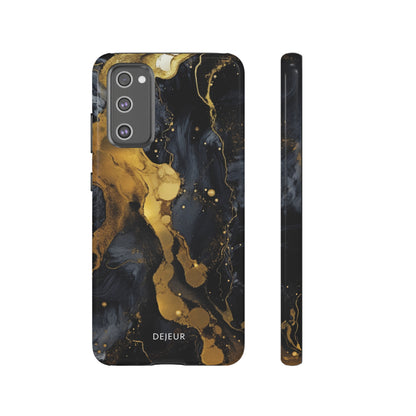 Metallic Gold Dark Marble - Samsung Galaxy Tough Case