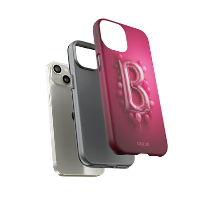 B Magenta Pink Balloons - iPhone Tough Case