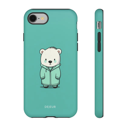 Aqua Coat Bear - iPhone Tough Case