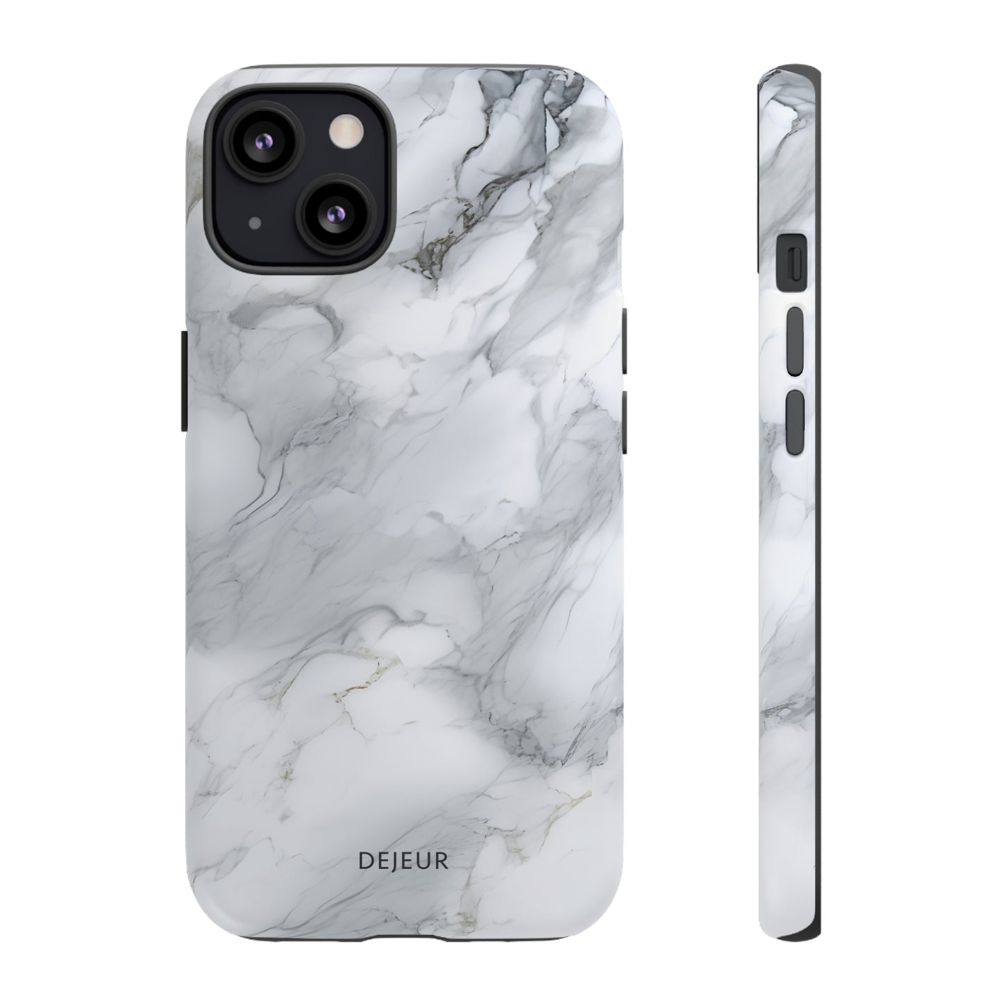 Platinum Silver Marble - iPhone Tough Case