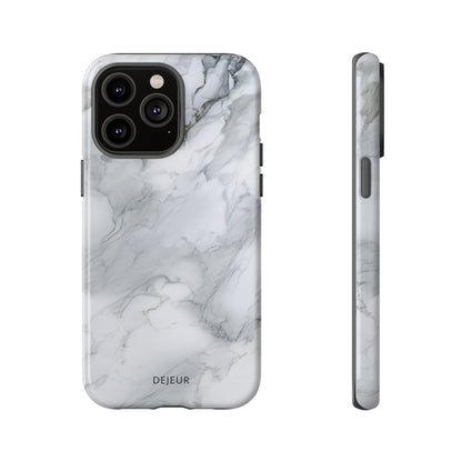 Platinum Silver Marble - iPhone Tough Case