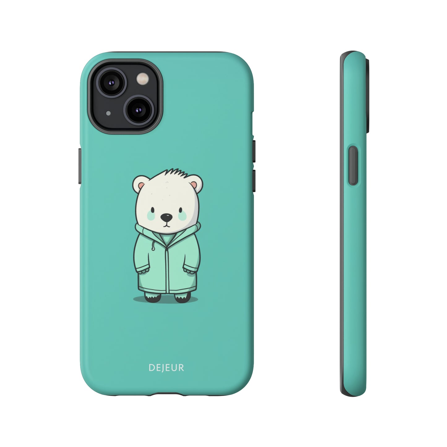 Aqua Coat Bear - iPhone Tough Case