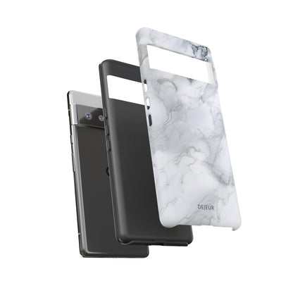 Platinum Silver Marble - Google Pixel Tough Case