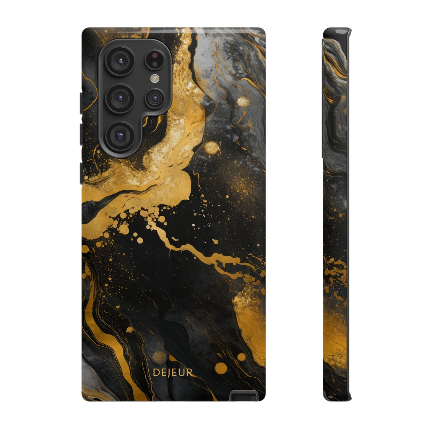 Gold & Black Marble - Samsung Galaxy Tough Case