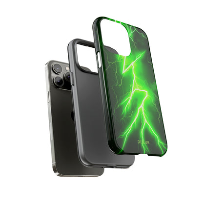 Neon Green Lightning - iPhone Tough Case