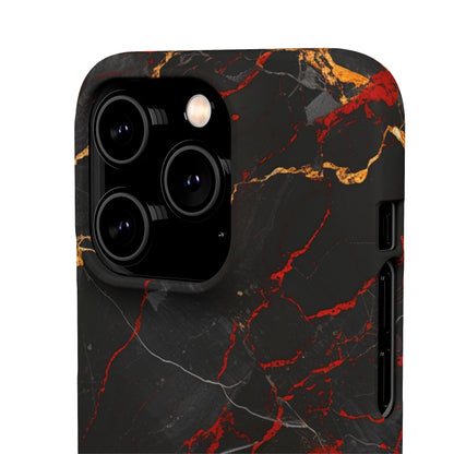 Dark Crimson Marble - iPhone Snap Case