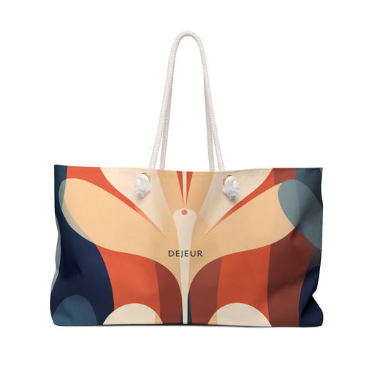 Weekender Tote Bag - Floral Pattern Symmetrical