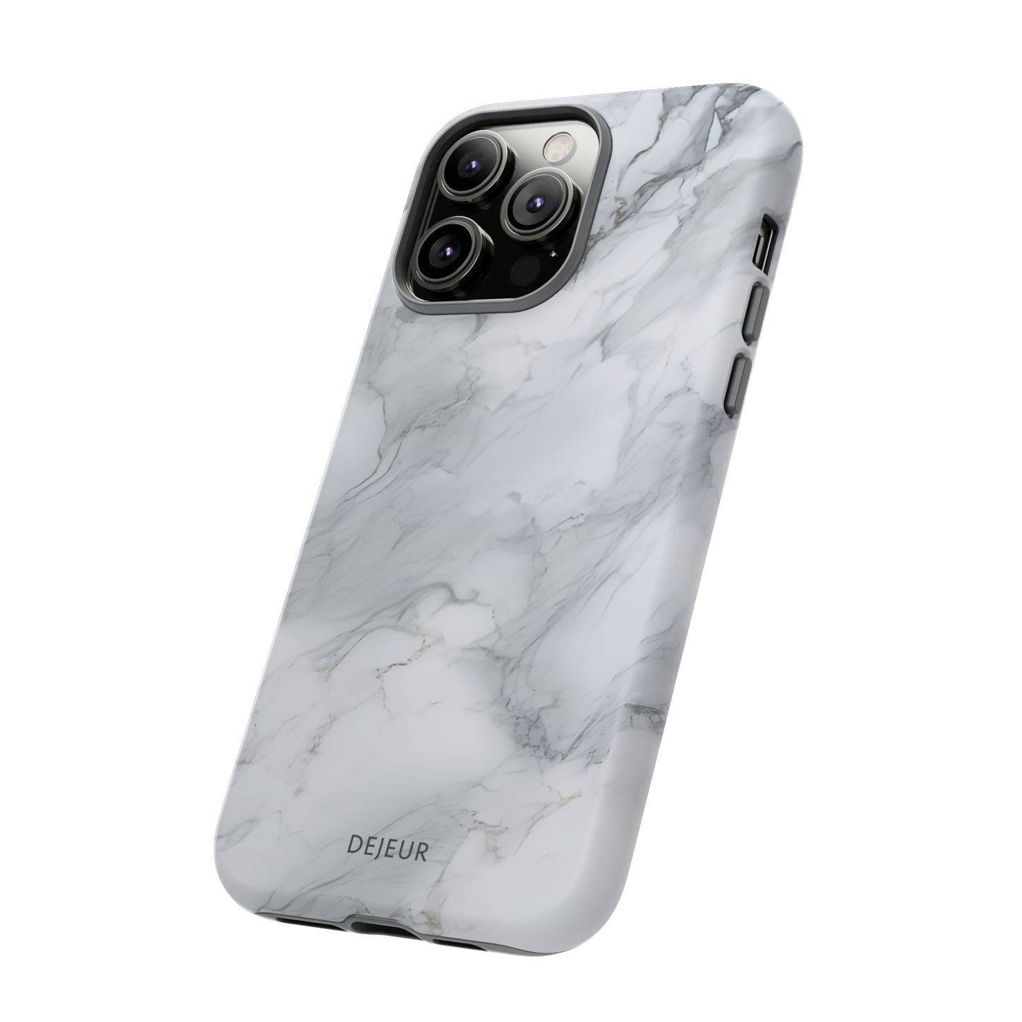 Platinum Silver Marble - iPhone Tough Case