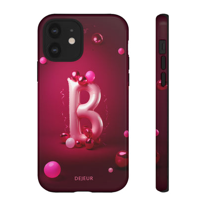 B Pink Party Balloons - iPhone Tough Case