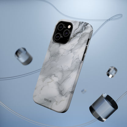 Platinum Silver Marble - iPhone MagSafe Tough Case