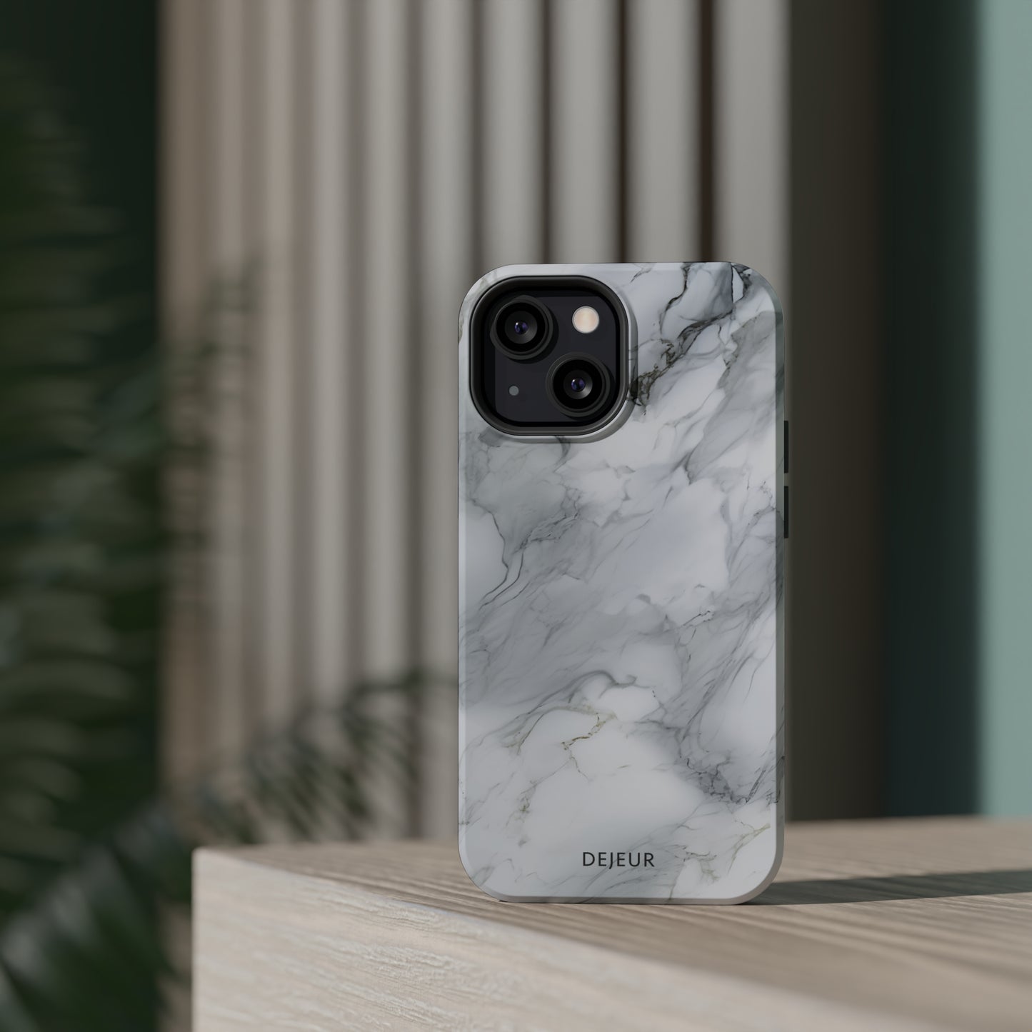 Platinum Silver Marble - iPhone MagSafe Tough Case