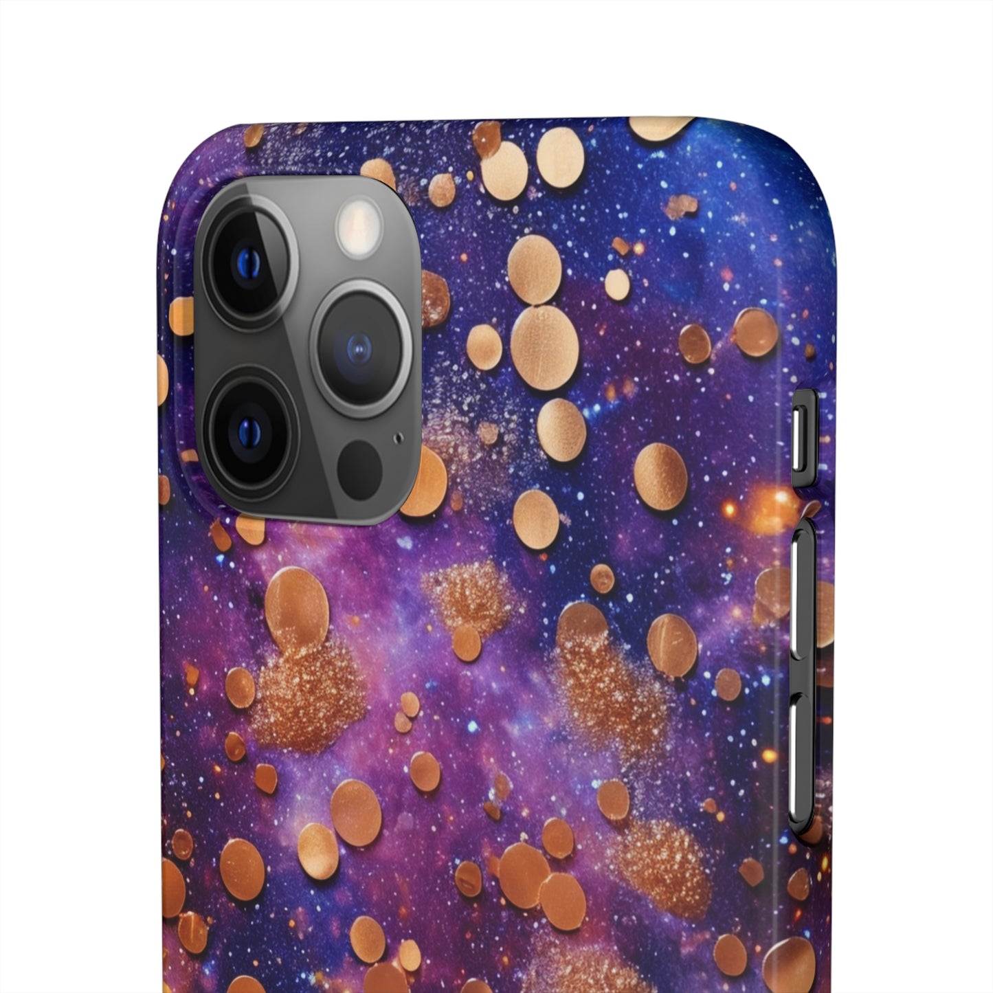 Cosmic Glitter Circles - iPhone Snap Case