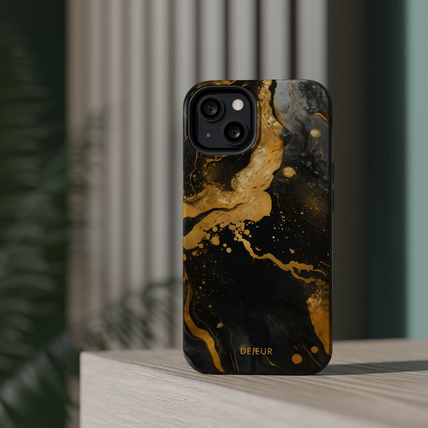 Gold & Black Marble - iPhone MagSafe Tough Case