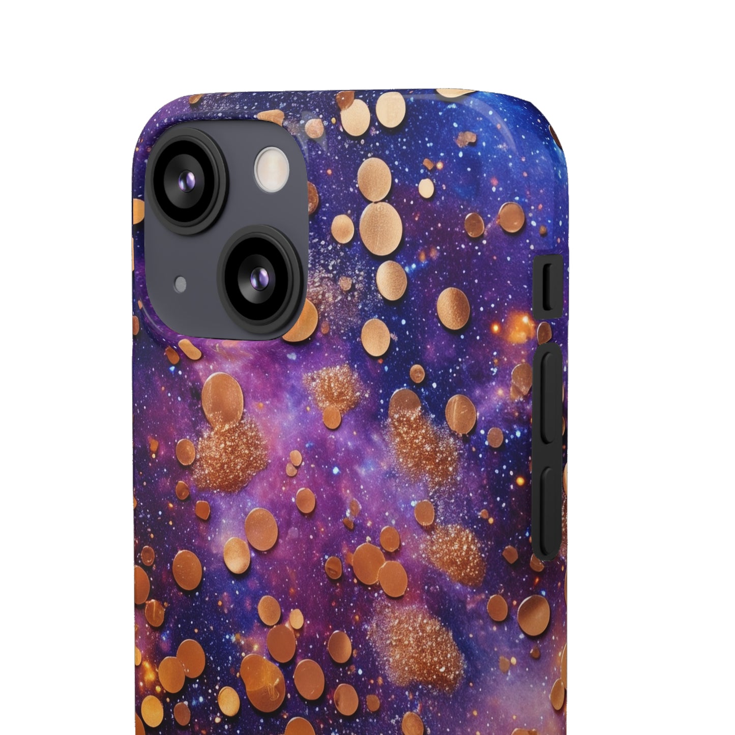 Cosmic Glitter Circles - iPhone Snap Case