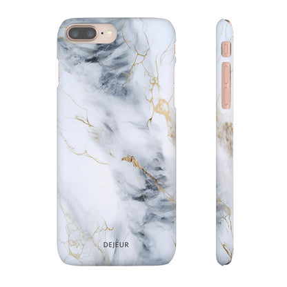 White Gold Marble - iPhone Snap Case