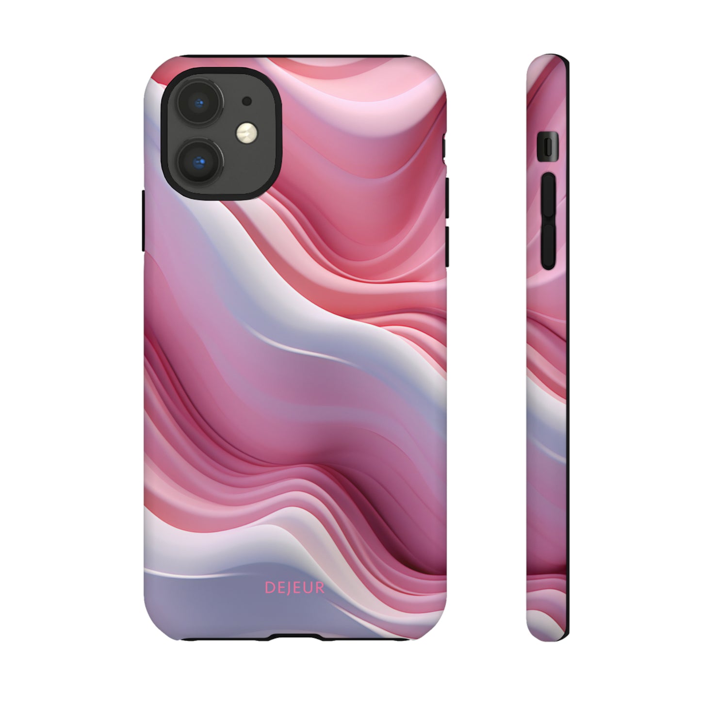 Pink Cream Waves - iPhone Tough Case