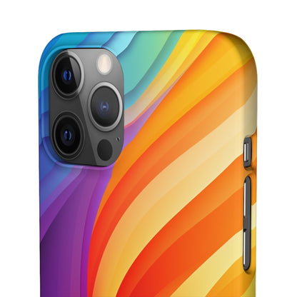 Rainbow Waves - iPhone Snap Case