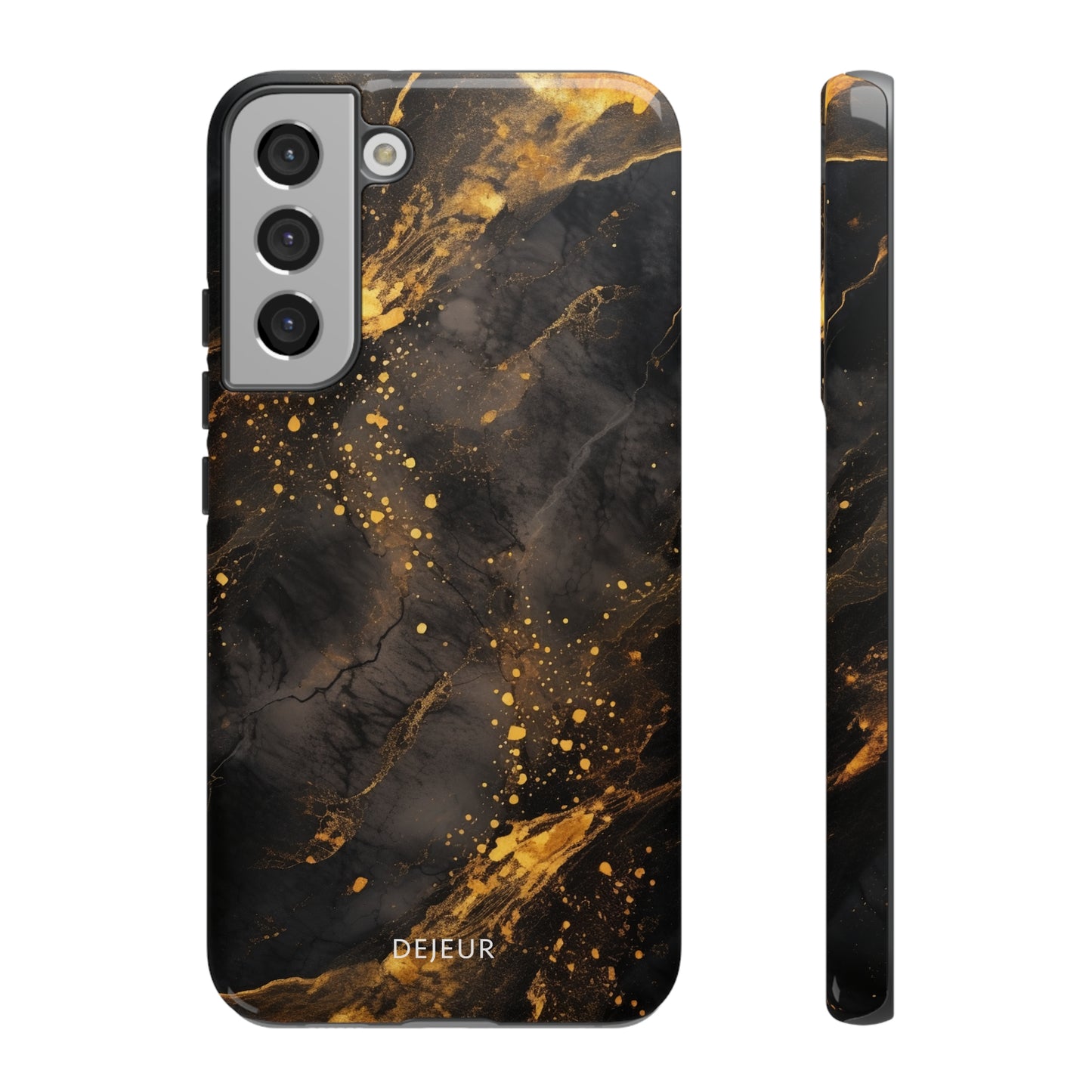 Black Gold Speckled Marble - Samsung Galaxy Tough Case