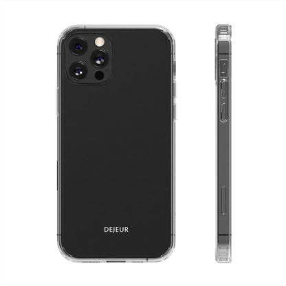 Dejeur Clear iPhone Case - White Text